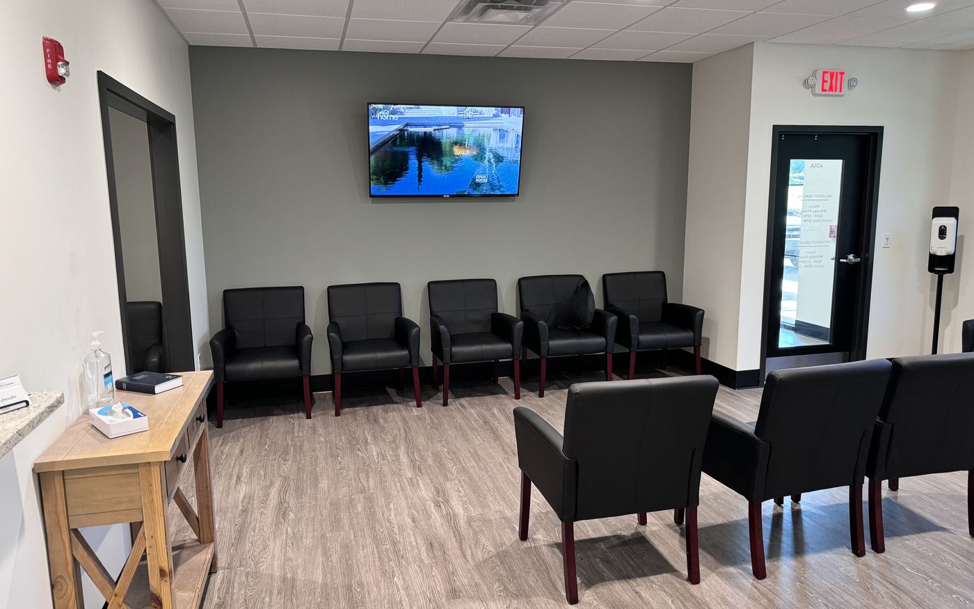 A modern clinic waiting area